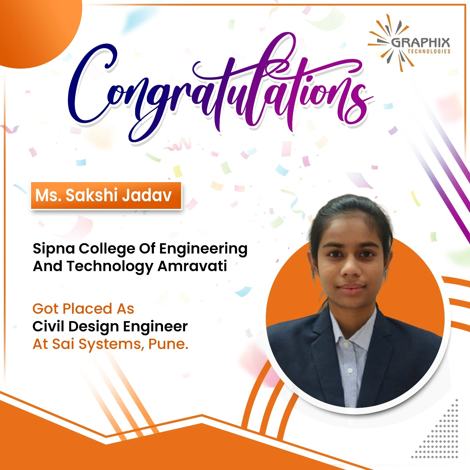 Ms. Sakshi Jadav – Graphix Technologies Kolhapur